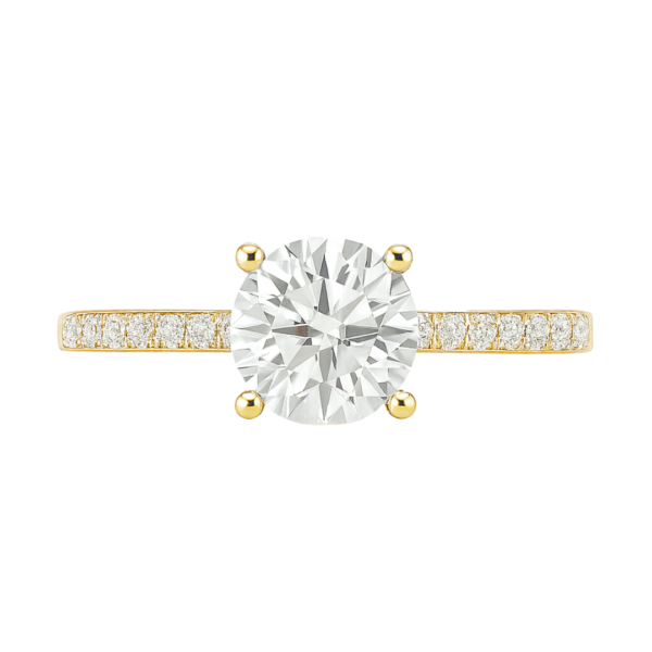 0.30ct Round - Classic Side Stone Engagement Ring