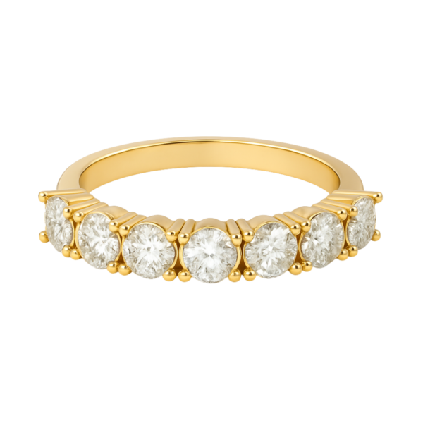 Seven-stone wedding band - 3mm diamonds