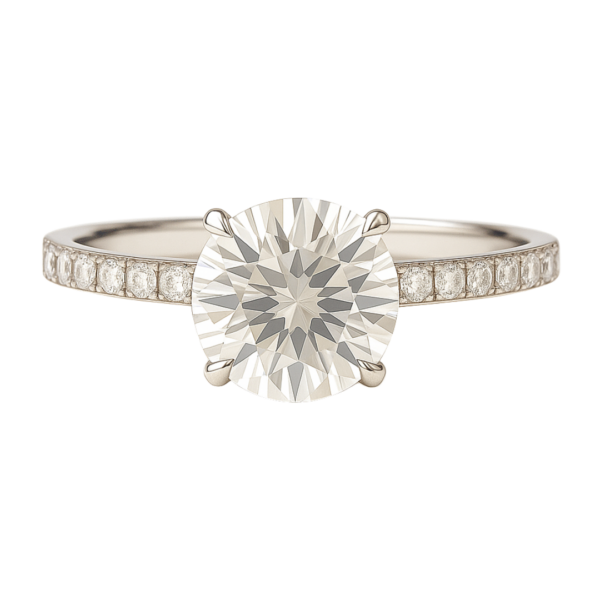 Round - Hidden Halo Engagement Ring