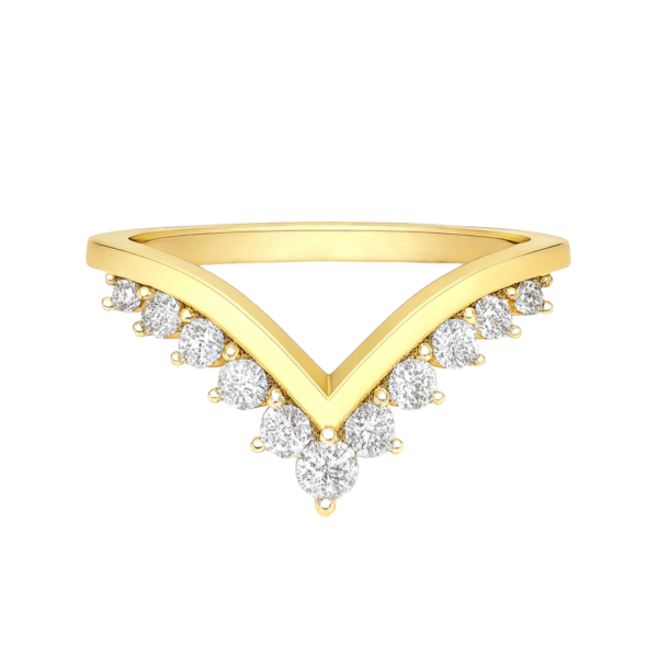 Wishbone Diamond Wedding Band #2