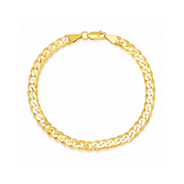 9k Yellow Gold 4.00mm Cuban Miami Curb Bracelet (21cm)