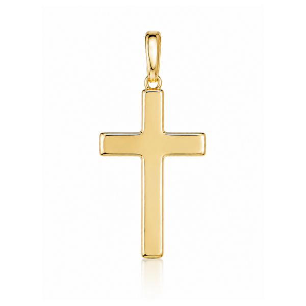 9k Yellow Gold Plain Cross Pendant