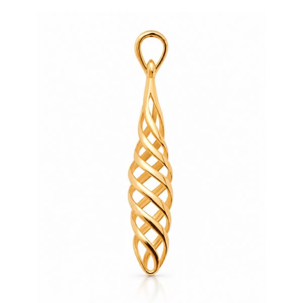 9k Yellow Gold Spiral Pendant