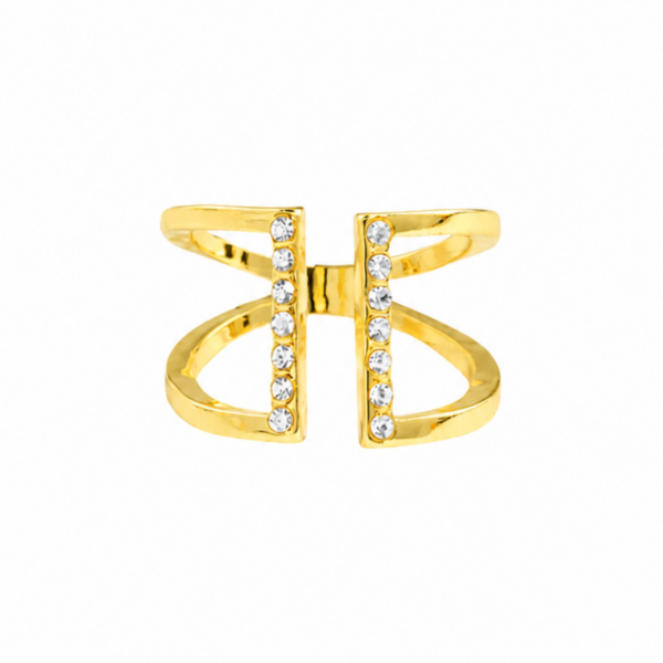 9k Yellow Gold Open Top Diamond Ring (LAB)
