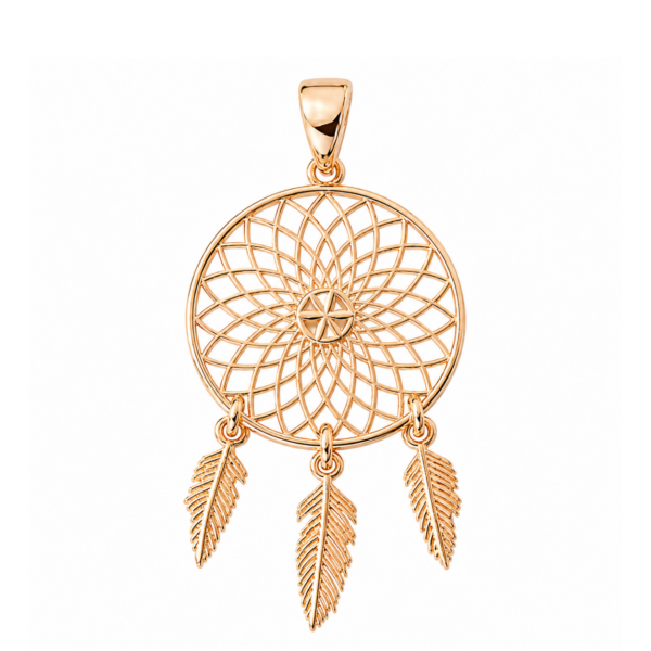 9k Yellow Gold Dream Catcher Pendant