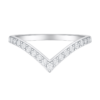 Lab-Grown Wishbone Diamond Wedding Band – 1mm Diamonds