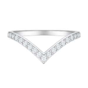 Lab-Grown Wishbone Diamond Wedding Band – 1.8mm Diamonds