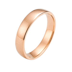 Classic Matte Rose Gold Wedding Band – 4mm