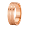 Sleeve Set Two-Tone Dual Stripe Rose Gold Wedding Band – 8mm