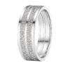 Two-Tone Dual Stripe White Gold Wedding Band – 9mm
