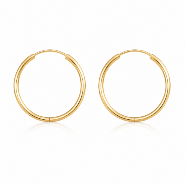 9K Yellow Gold Huggies Earrings