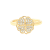 Natural Diamond Four-Heart Closed Clover Ring