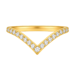 Lab-Grown Wishbone Diamond Wedding Band – 1.3mm Diamonds