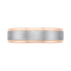 Two-Tone Center Brushed Rose Gold Wedding Band – 9mm