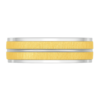 Sleeve Set Two-Tone Dual Stripe White & Yellow Gold Wedding Band – 8mm