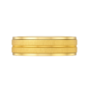 Sleeve Set Two-Tone Dual Stripe Yellow Gold Wedding Band – 8mm