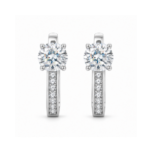 Diamond Channel Huggies – 2 × 0.30ct Natural