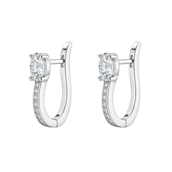 Diamond Channel Huggies – 2 × 1.00ct Lab-Grown