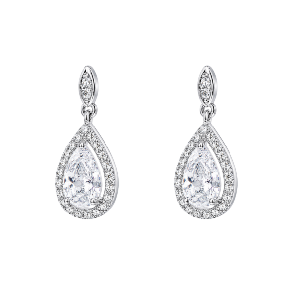 Tear Drop Diamond Earrings – 2 × 0.30ct Natural