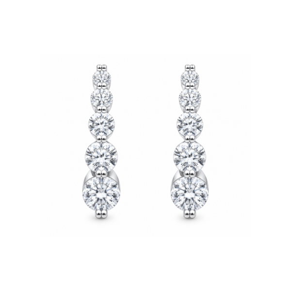 Tapered Diamond Huggies – Lab-Grown