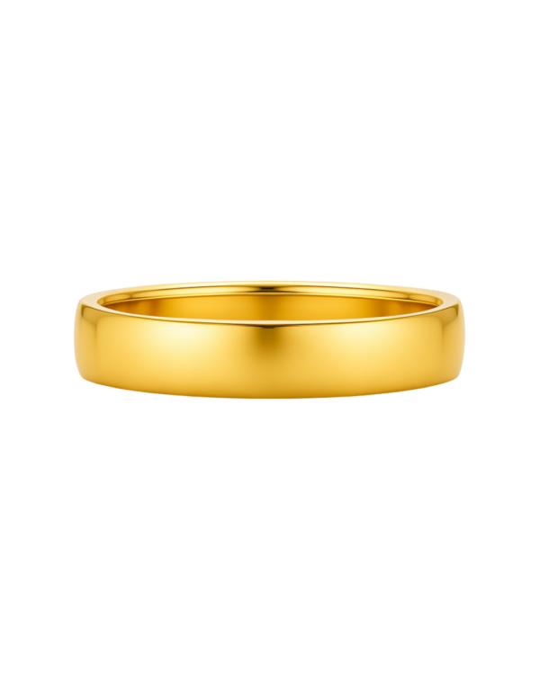 Classic Matte Yellow Gold Wedding Band – 5mm