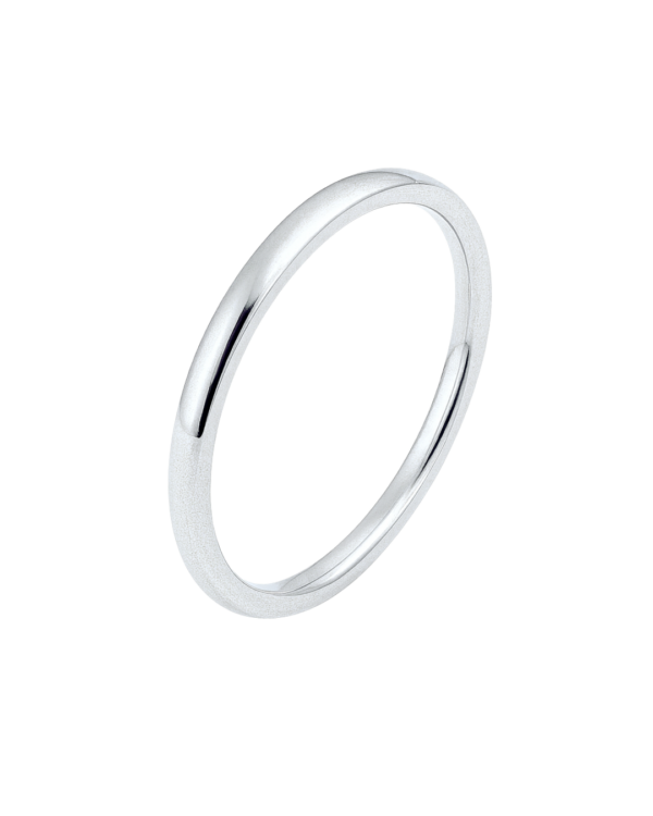Classic Plain Wedding Band – 2mm Width