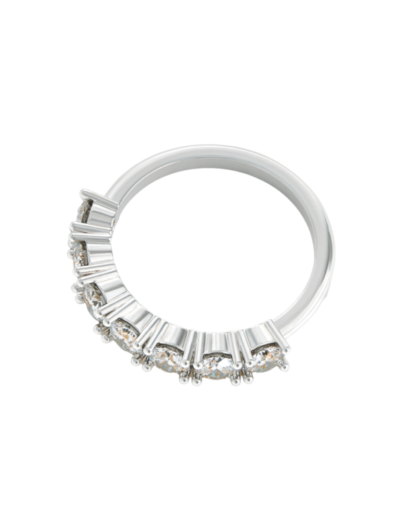 Lab-Grown Seven-Stone Wedding Band – 3mm Diamonds