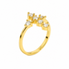 Natural Diamond Cross Ring