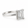 0.50ct Natural Emerald Hidden Halo Engagement Ring