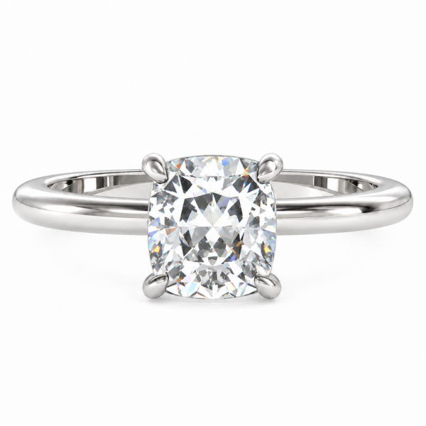 3.00ct Lab-Grown Cushion Classic Solitaire Engagement Ring