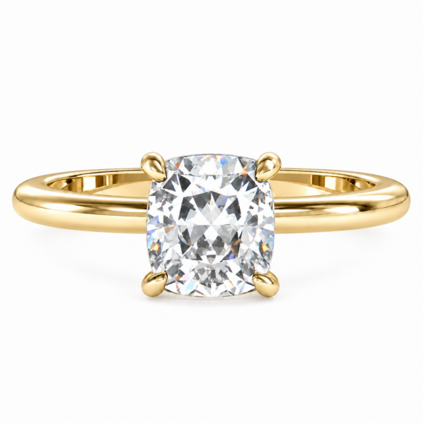 1.50ct Lab-Grown Cushion Classic Solitaire Engagement Ring