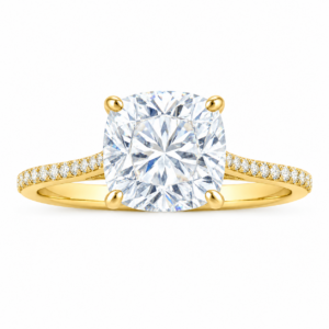 1.00ct Lab-Grown Cushion Hidden Halo Engagement Ring