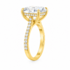 1.00ct Lab-Grown Cushion Hidden Halo Engagement Ring