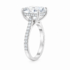 1.00ct Natural Cushion Hidden Halo Engagement Ring