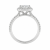 1.00ct Natural Cushion Classic Halo Engagement Ring