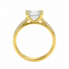 1.00ct Lab-Grown Emerald Classic Side Stone Engagement Ring