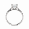 0.70ct Natural Emerald Classic Side Stone Engagement Ring