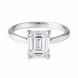 1.00ct Lab-Grown Emerald Classic Solitaire Engagement Ring