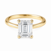 0.50ct Natural Emerald Classic Solitaire Engagement Ring