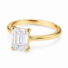 0.50ct Natural Emerald Classic Solitaire Engagement Ring
