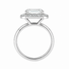 1.50ct Lab-Grown Emerald Halo Solitaire Engagement Ring