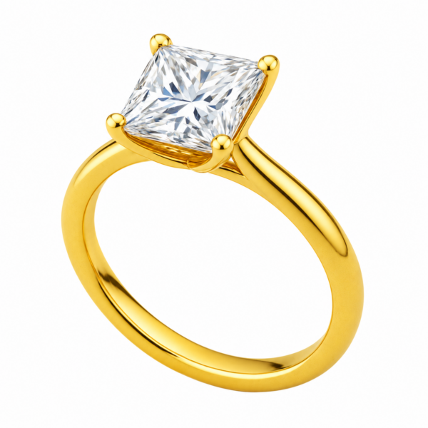 2.00ct Lab-Grown Princess Classic Solitaire Engagement Ring