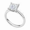 0.30ct Natural Princess Classic Solitaire Engagement Ring