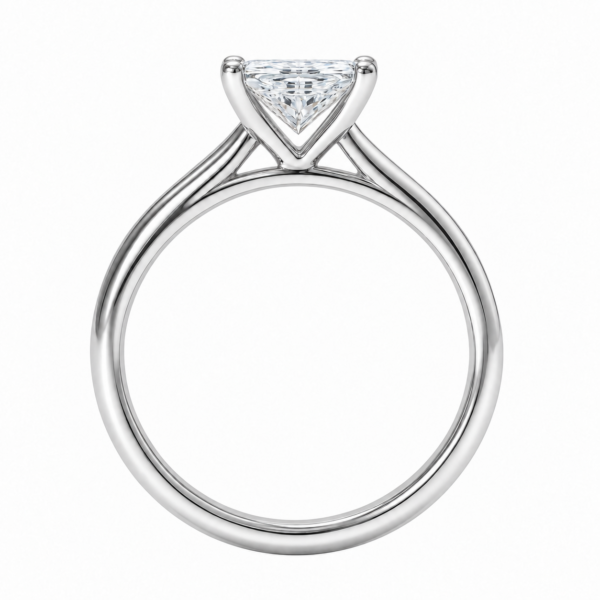 0.30ct Natural Princess Classic Solitaire Engagement Ring