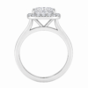 1.50ct Lab-Grown Princess Halo Solitaire Engagement Ring
