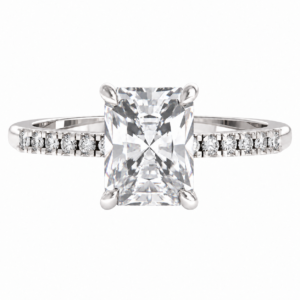 2.00ct Lab-Grown Radiant Classic Side Stone Engagement Ring