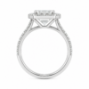 0.70ct Natural Emerald Classic Halo Engagement Ring