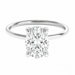 1.00ct Lab-Grown Oval Classic Solitaire Engagement Ring