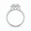 1.00ct Lab-Grown Oval Halo Solitaire Engagement Ring