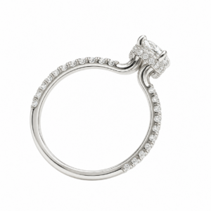 2.00ct Lab-Grown Oval Hidden Halo Engagement Ring
